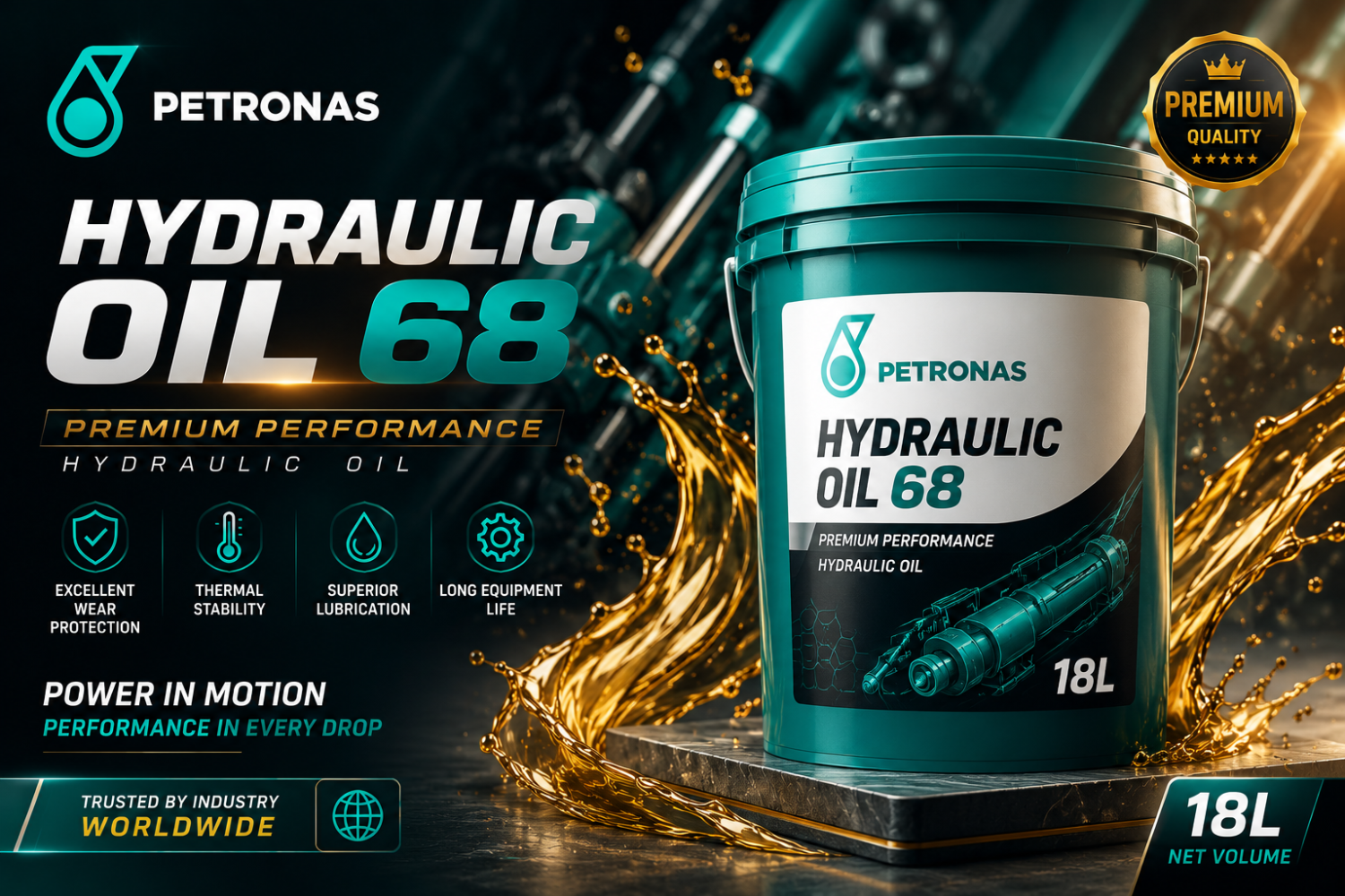PETRONAS HYDRAULIC OIL 68 _18L